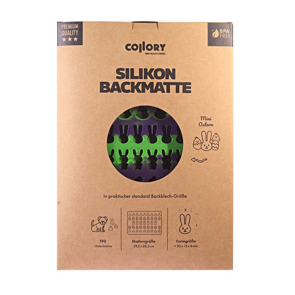 Collory Backmatte für Hundeleckerlis in Ostermotive