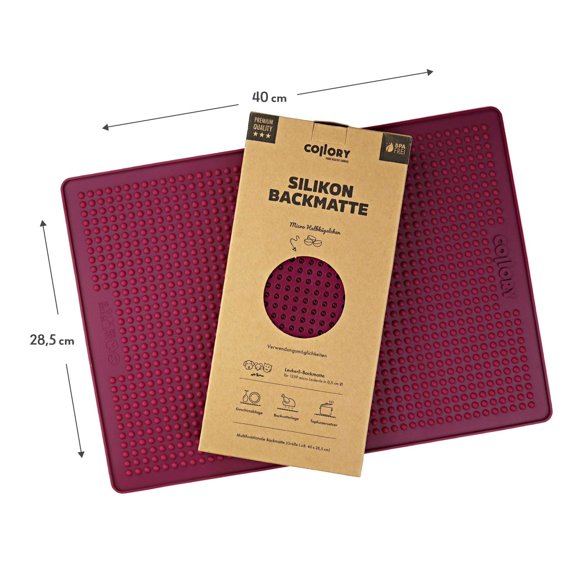 Collory Backmatten für Hundeleckerlis in Halbkugelform