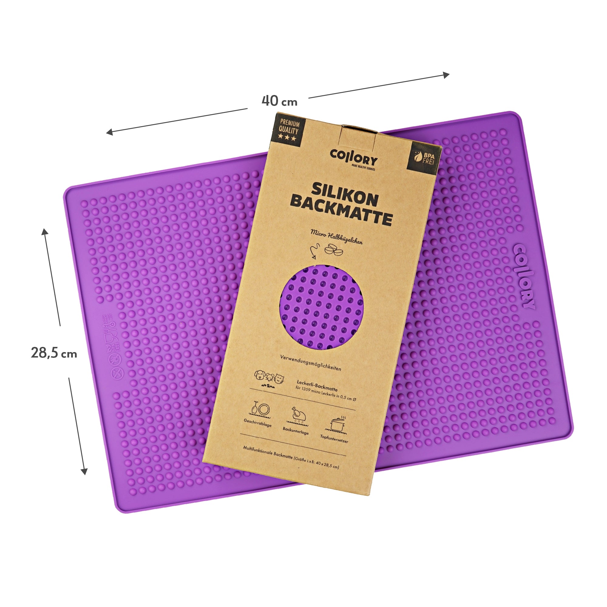 Collory Backmatten für Hundeleckerlis in Halbkugelform