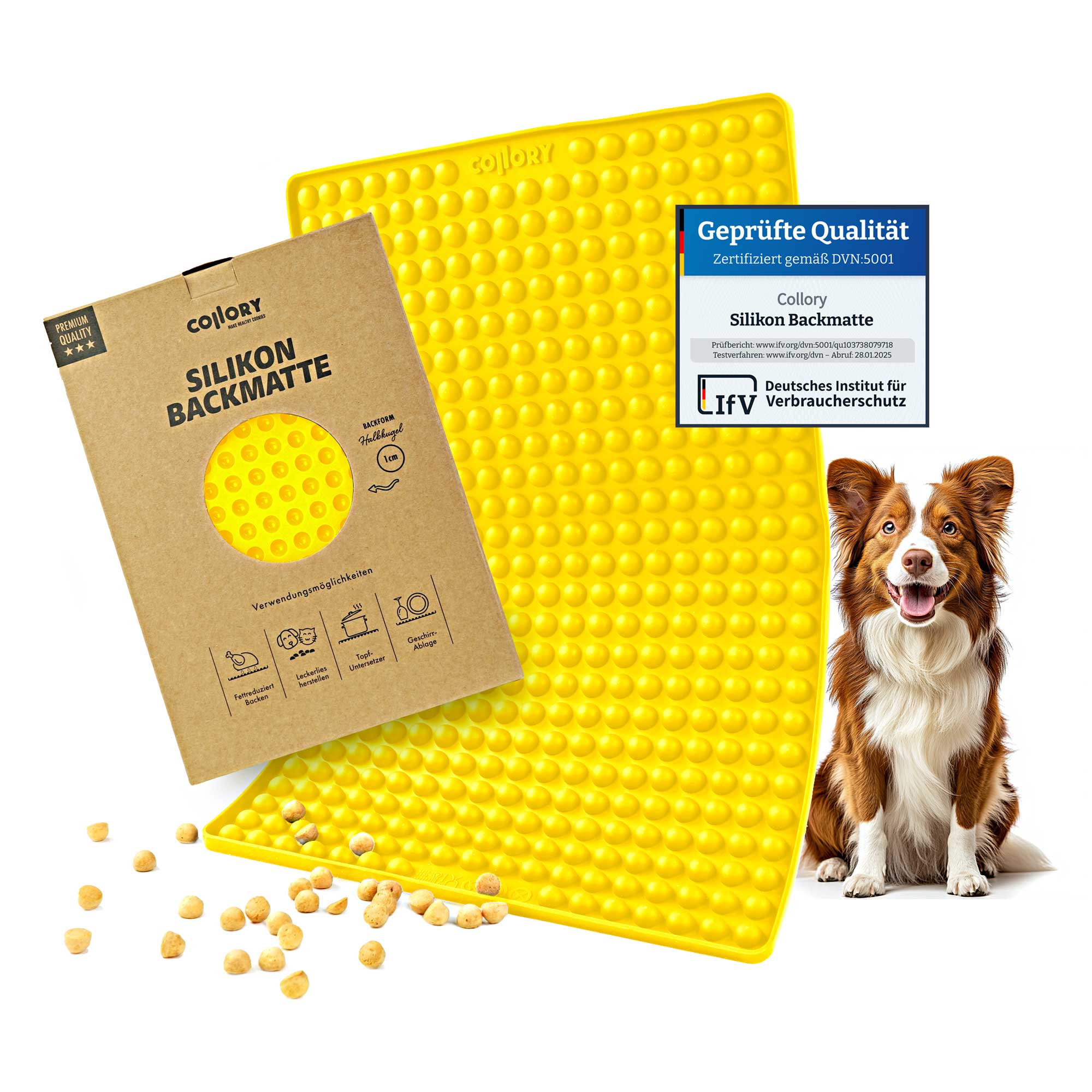 Collory Backmatten für Hundeleckerlis in Halbkugelform