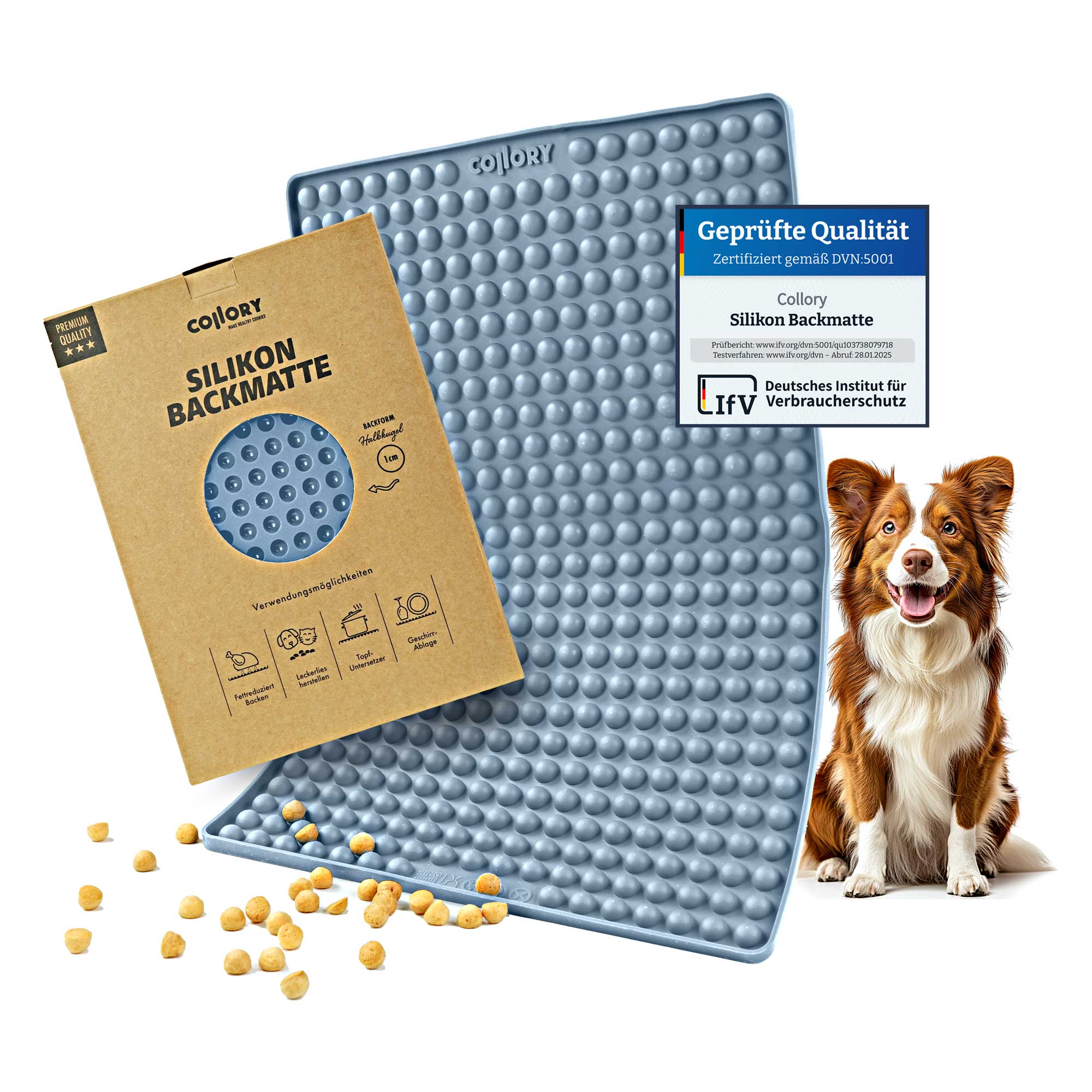 Collory Backmatten für Hundeleckerlis in Halbkugelform