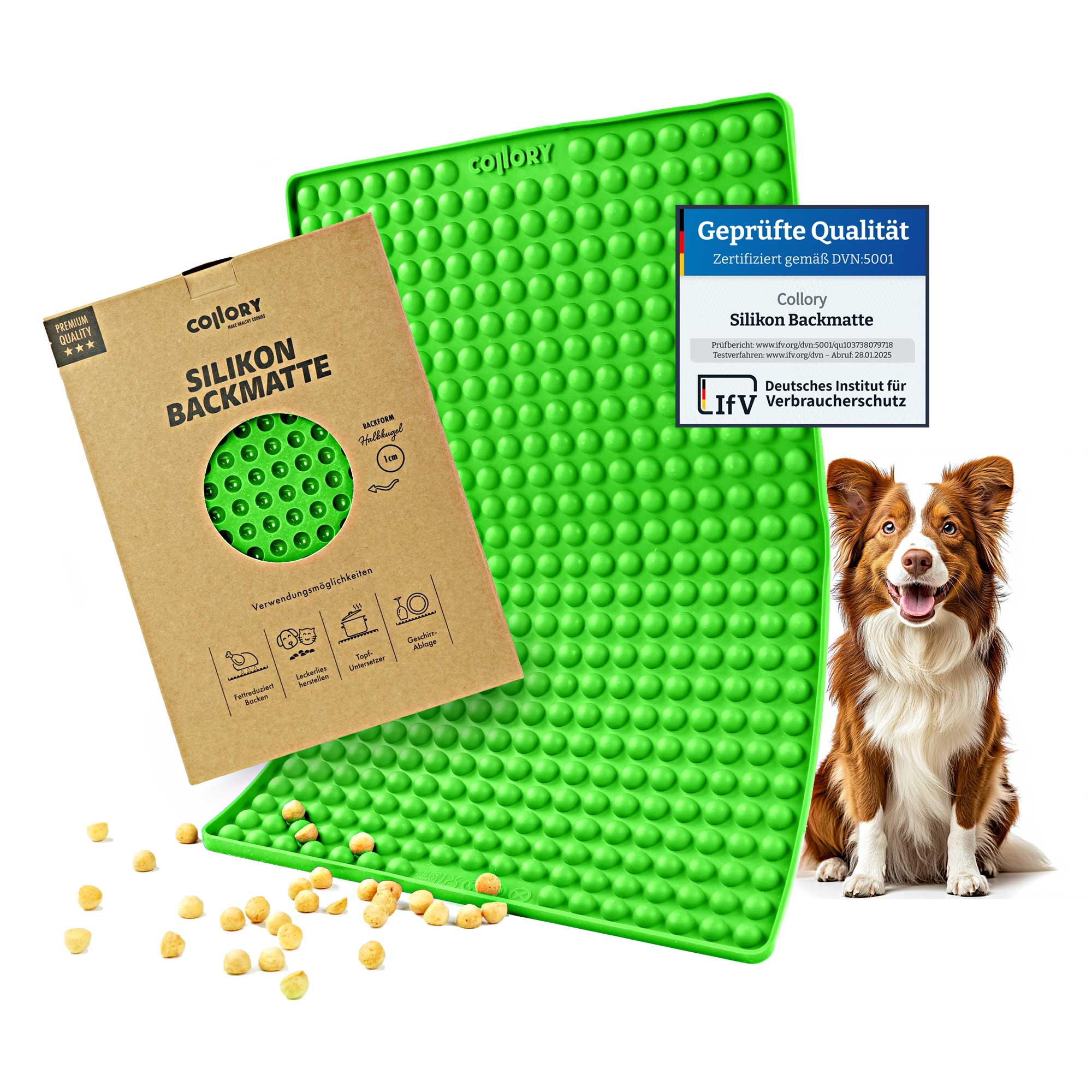 Collory Backmatten für Hundeleckerlis in Halbkugelform