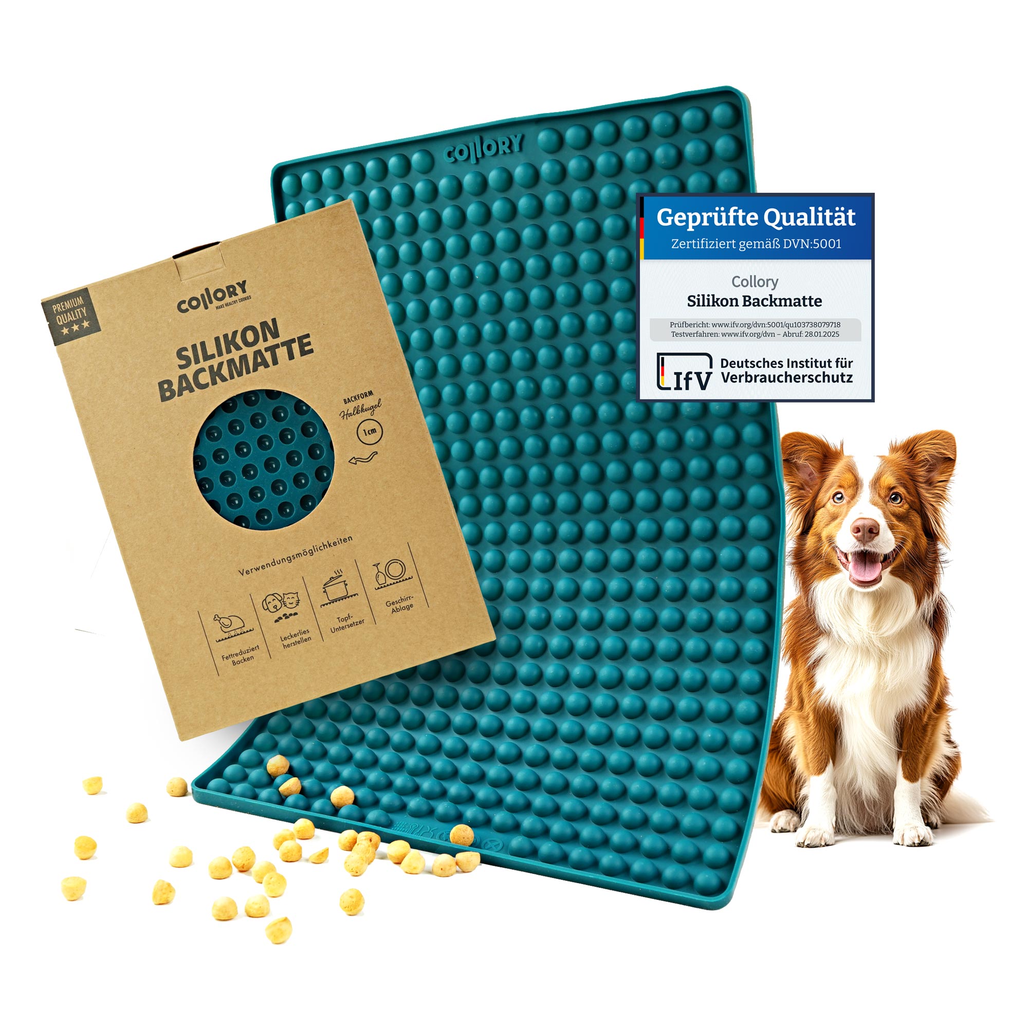 Collory Backmatten für Hundeleckerlis in Halbkugelform