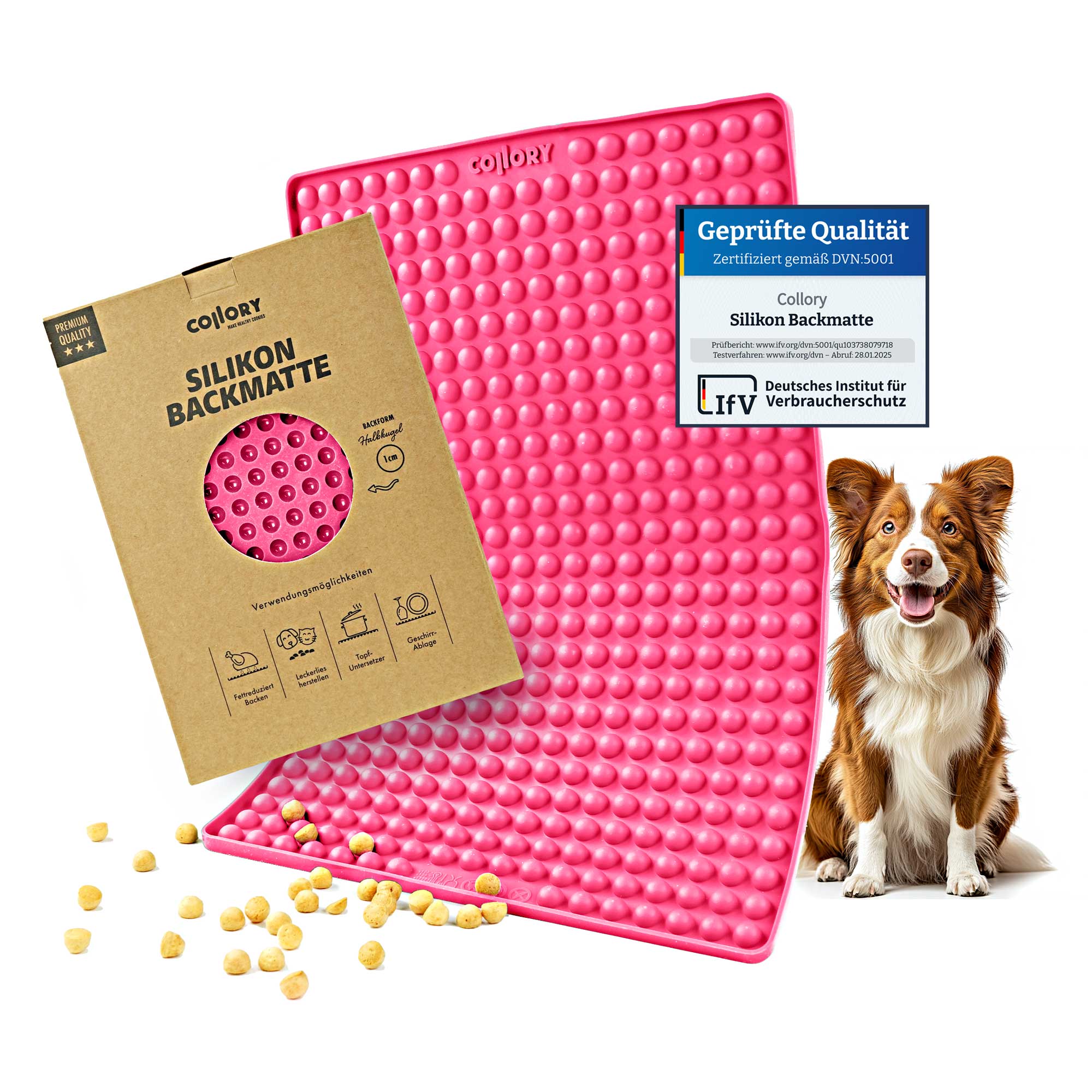 Collory Backmatten für Hundeleckerlis in Halbkugelform