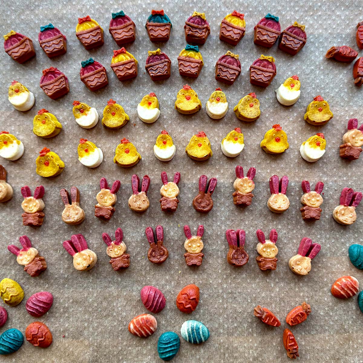 Collory Backmatte für Hundeleckerlis in Ostermotive