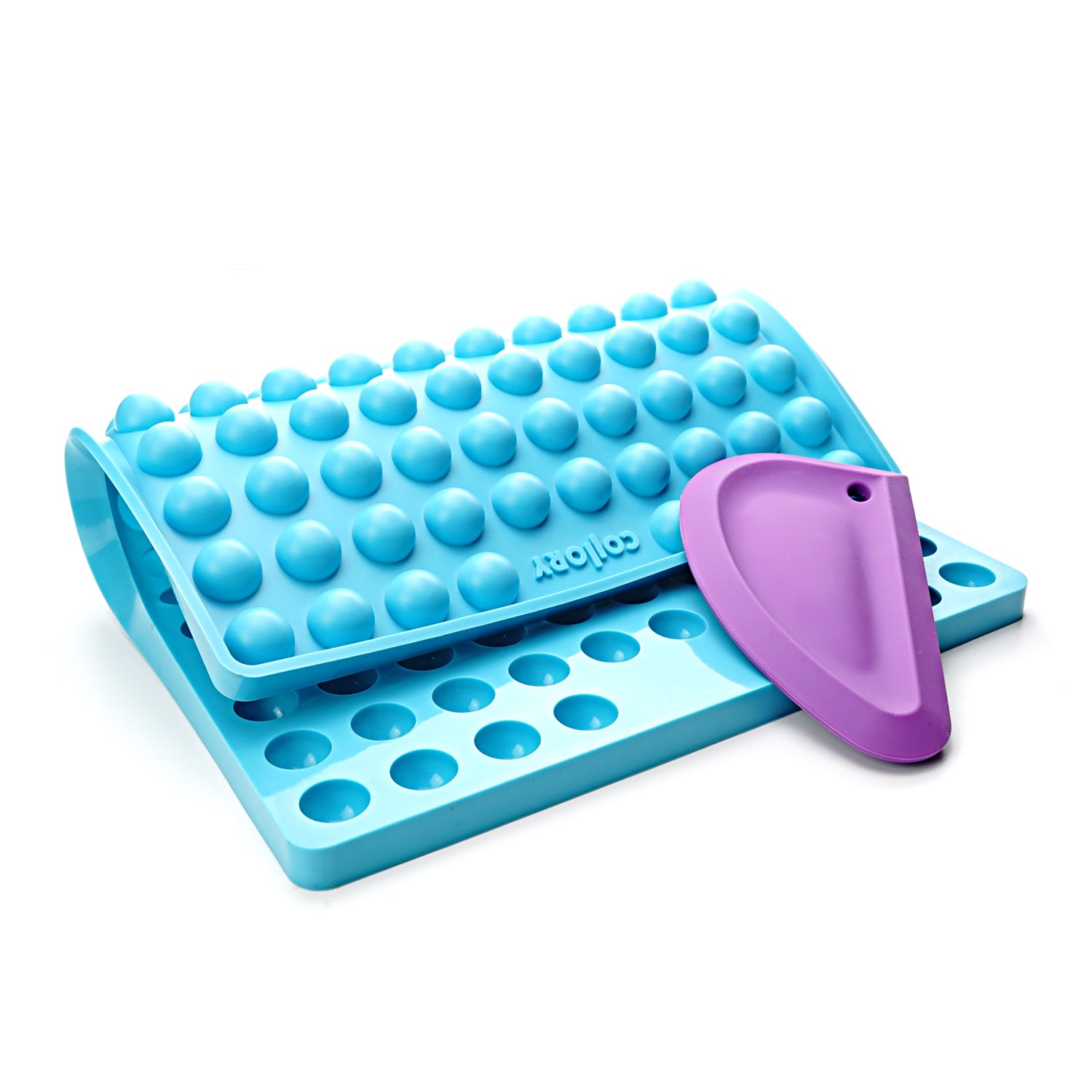 Große Halbkugel (2cm Ø) Backmatte  + Schaber (Set)