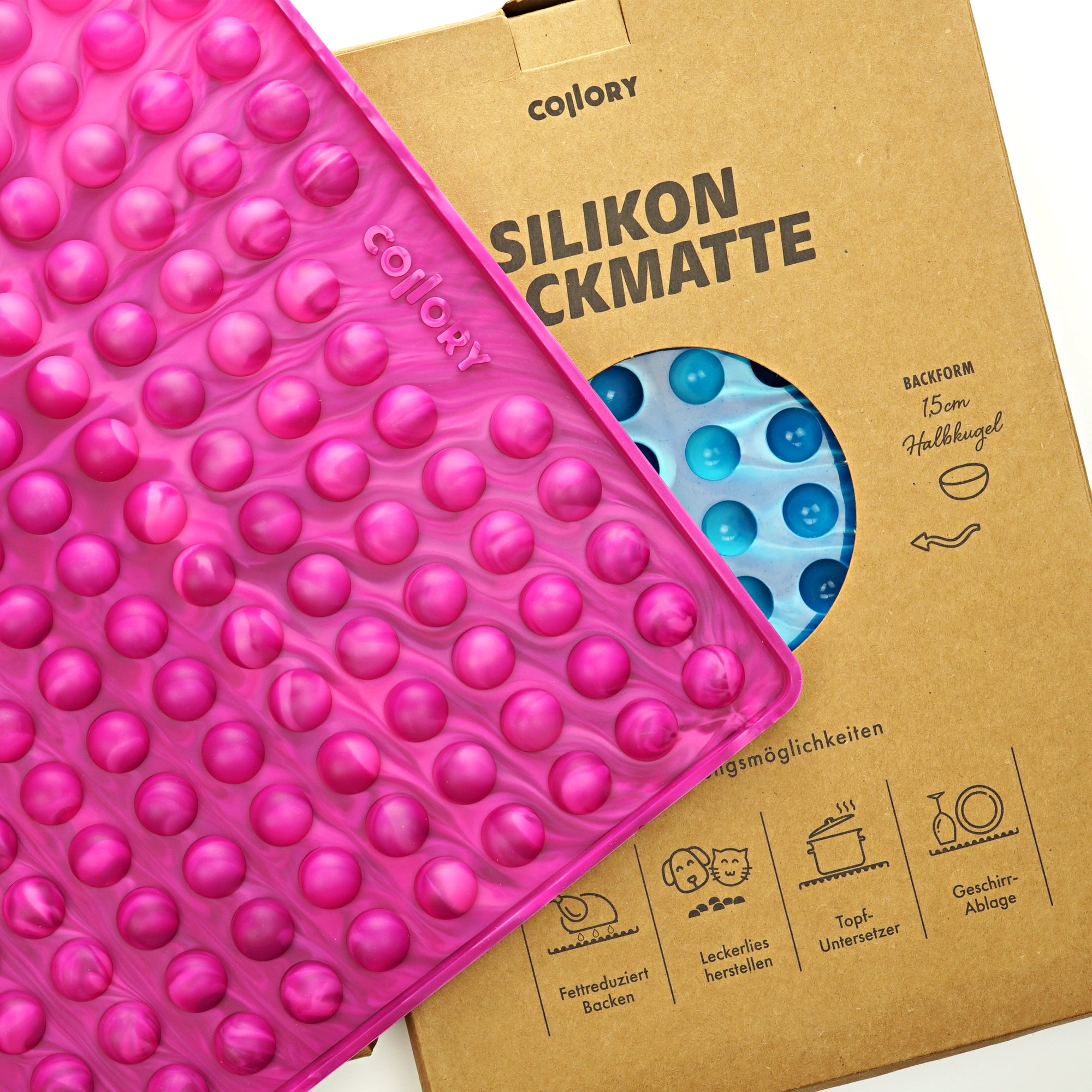 Collory Backmatten für Hundeleckerlis in Halbkugelform