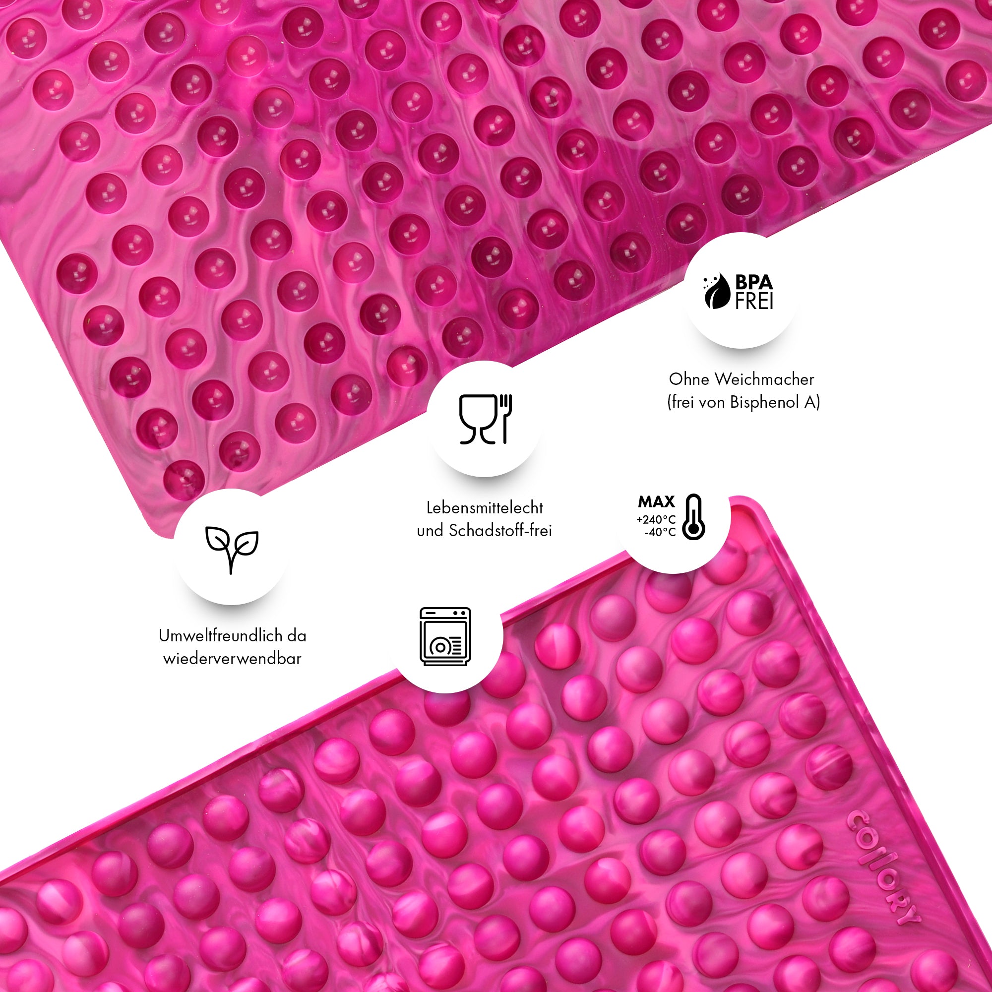 Collory Backmatten für Hundeleckerlis in Halbkugelform