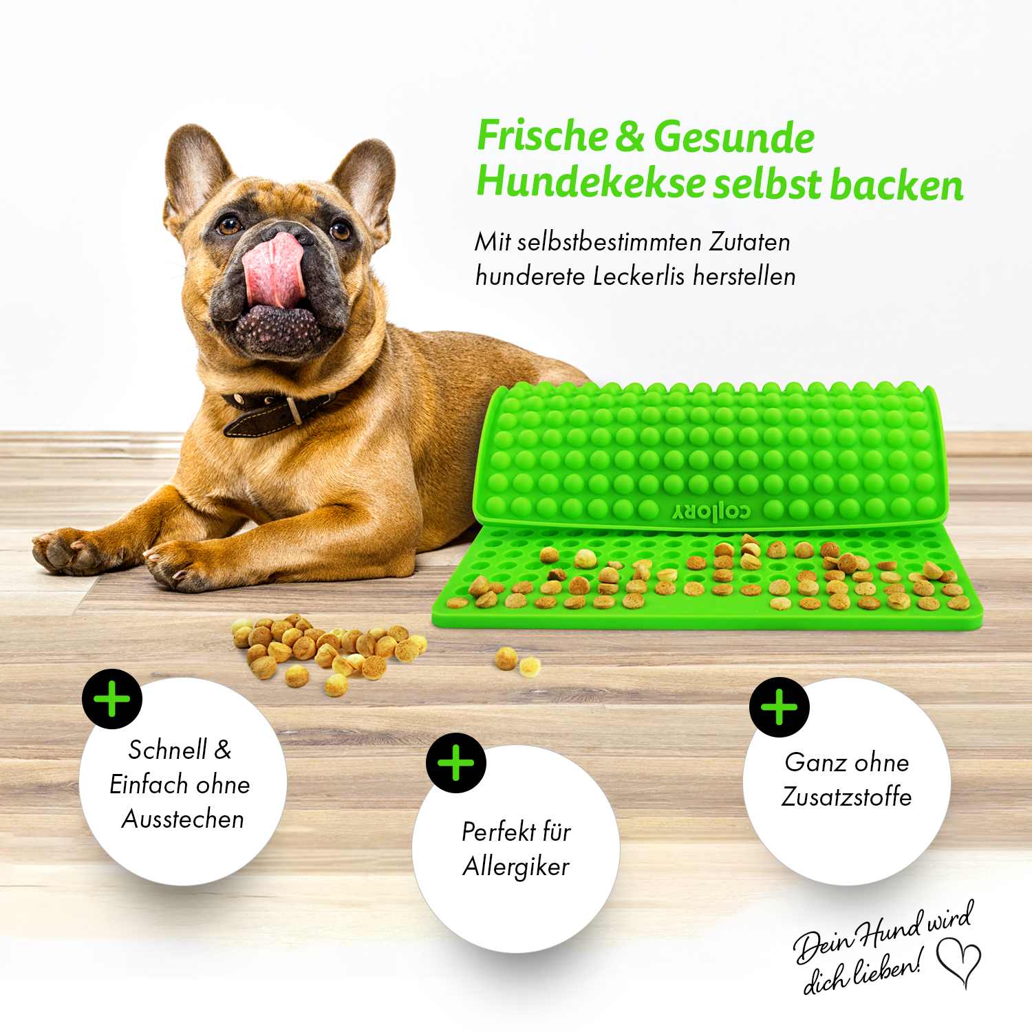 Collory Backmatten für Hundeleckerlis in Halbkugelform
