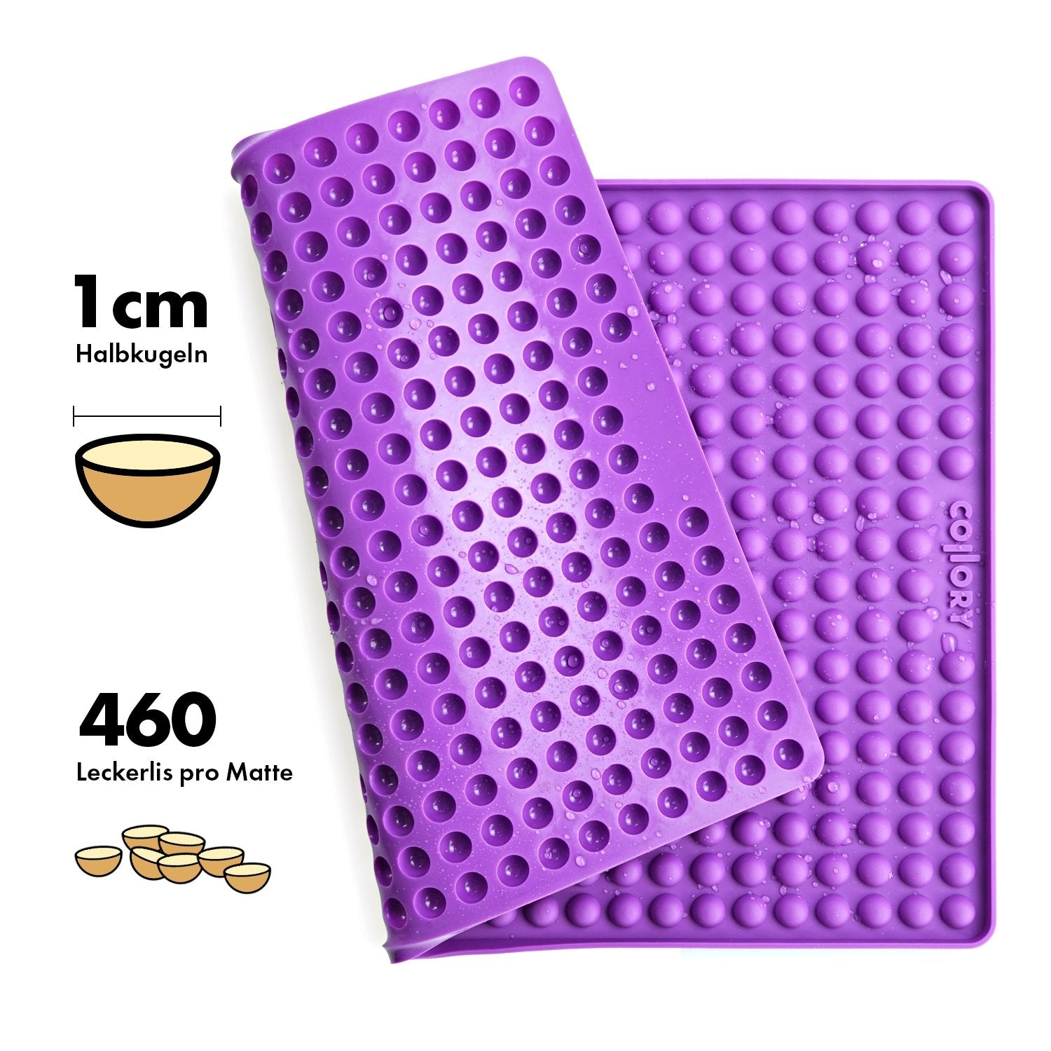 Collory Backmatten für Hundeleckerlis in Halbkugelform