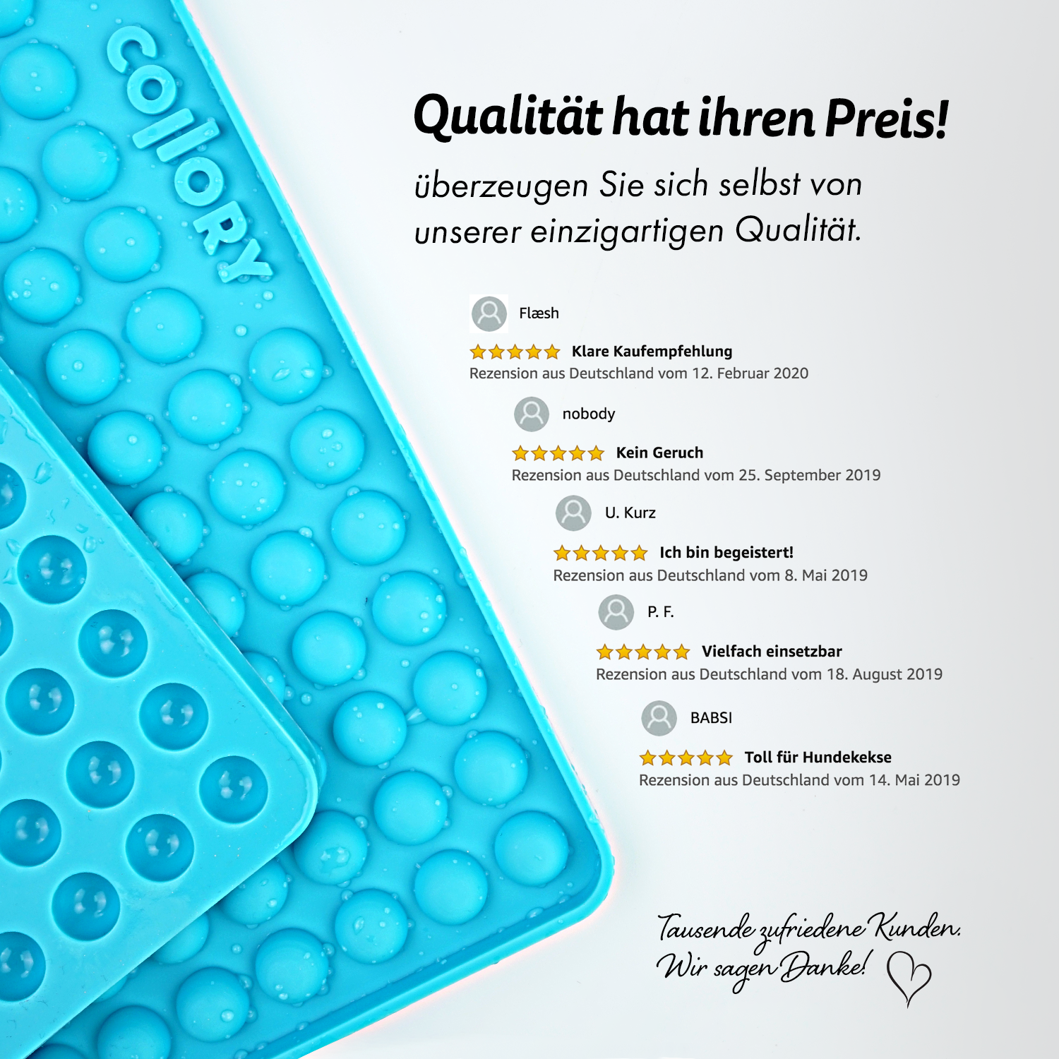 Collory Backmatten für Hundeleckerlis in Halbkugelform