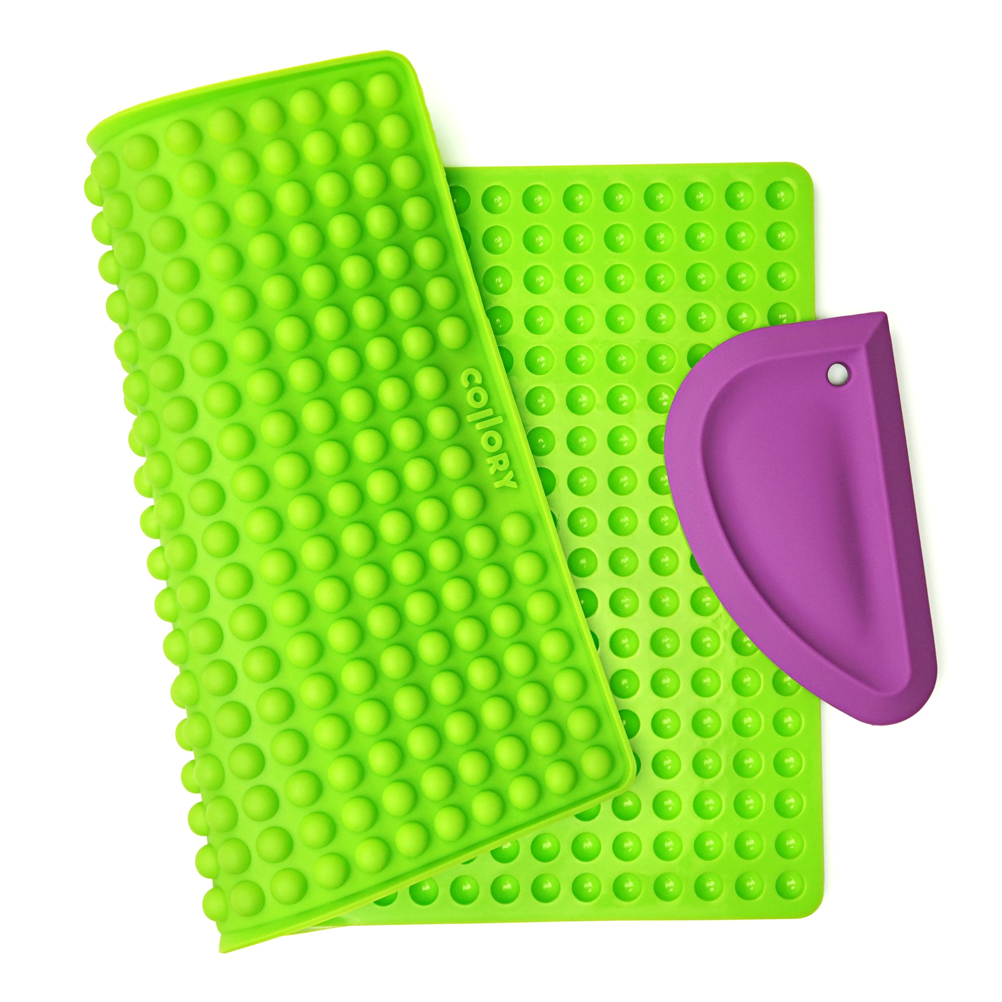 Collory Backmatten-Set für Hundeleckerlis in Halbkugelform inkl. Schaber