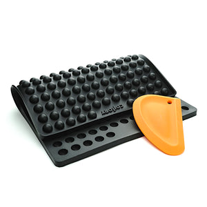 Medium Halbkugel (1,5cm Ø) Backmatte + Schaber (Set)