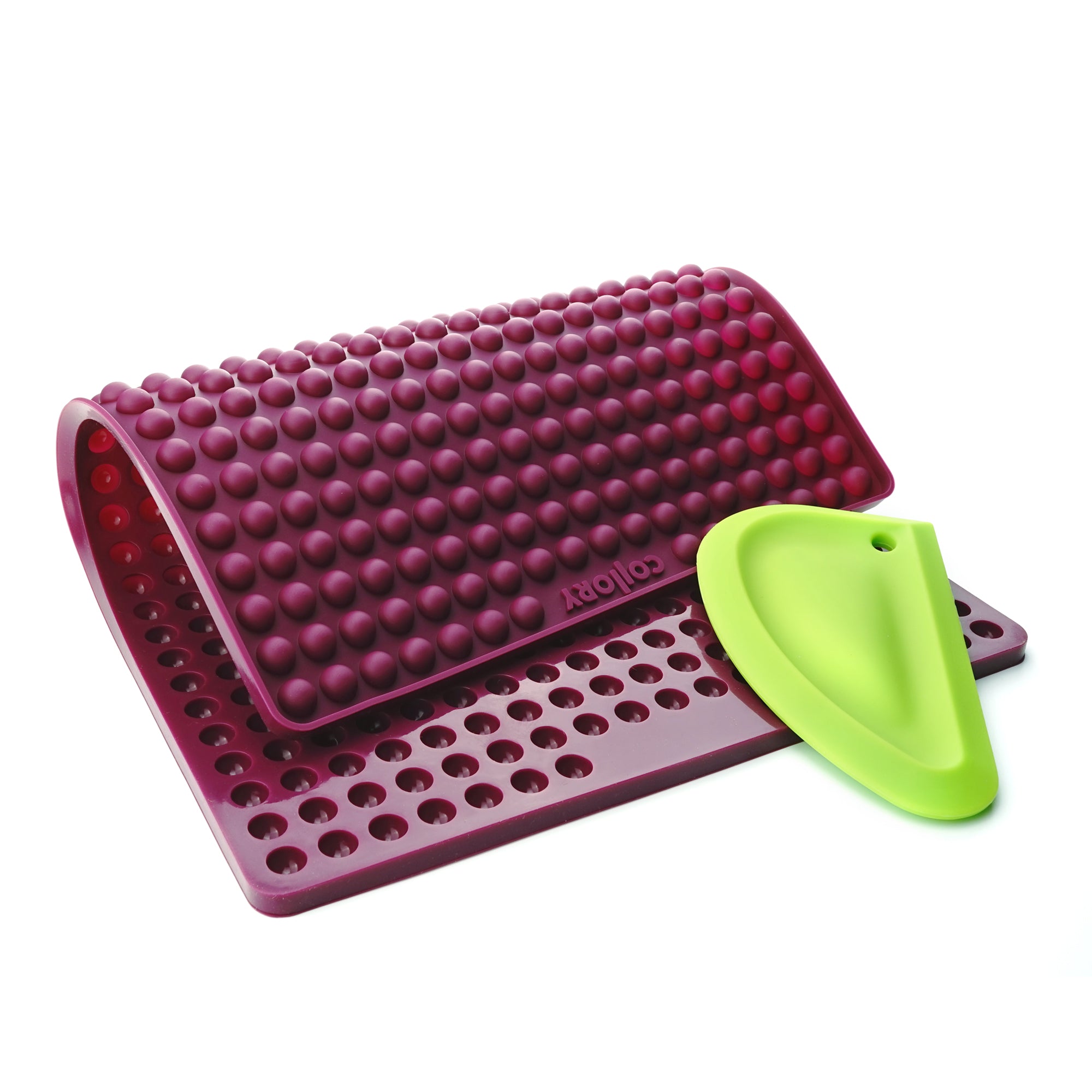 Collory Backmatten-Set für Hundeleckerlis in Halbkugelform inkl. Schaber