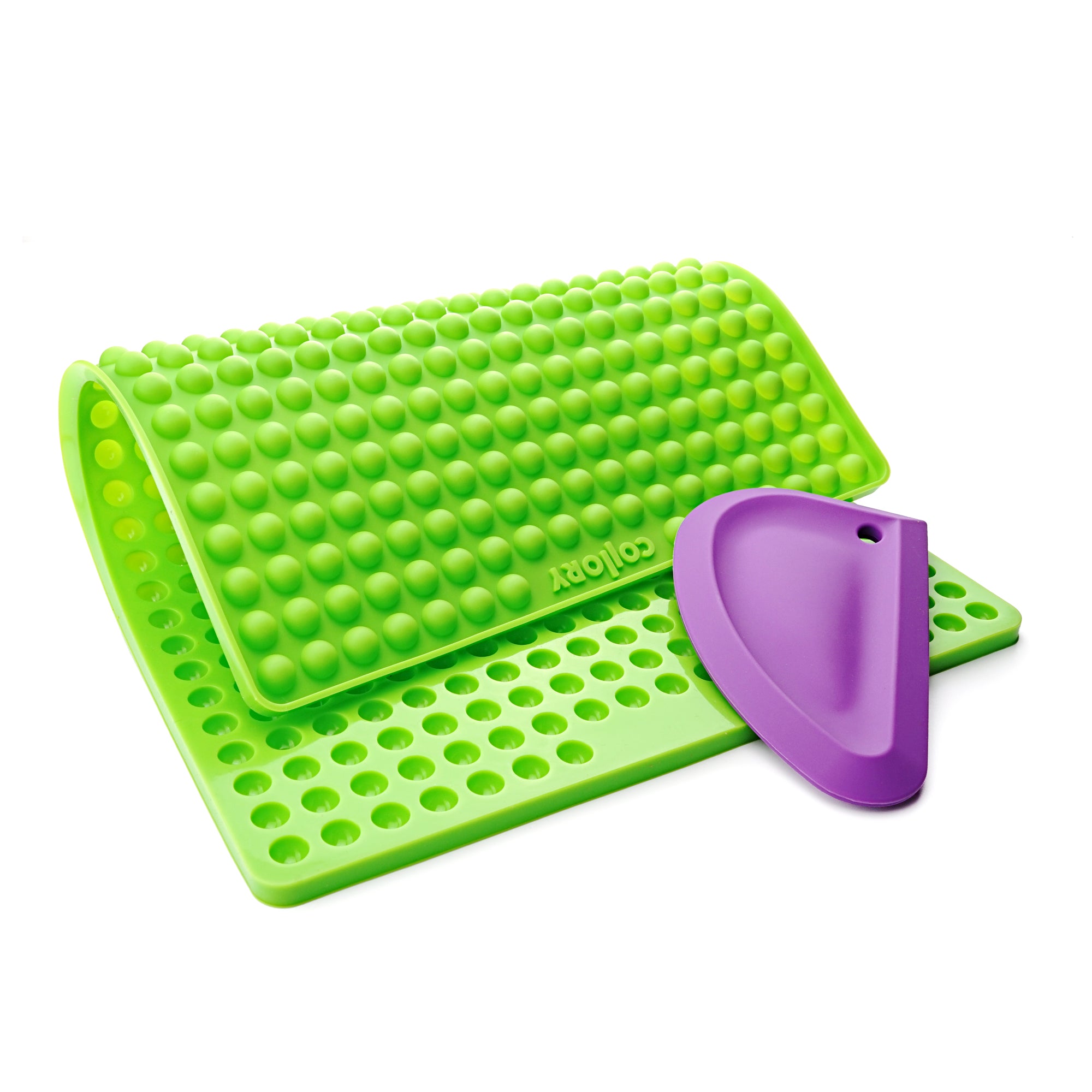 Collory Backmatten-Set für Hundeleckerlis in Halbkugelform inkl. Schaber