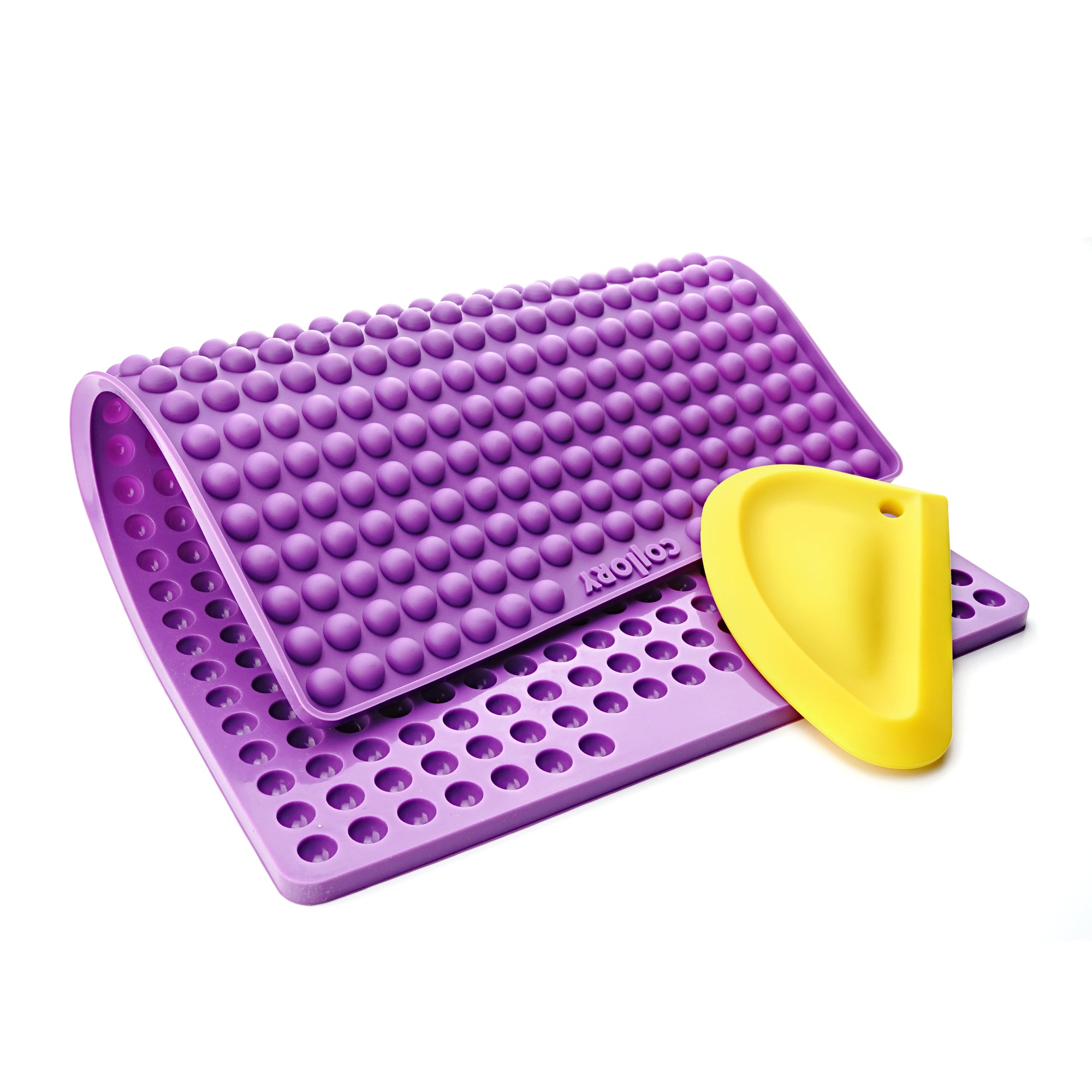 Collory Backmatten-Set für Hundeleckerlis in Halbkugelform inkl. Schaber