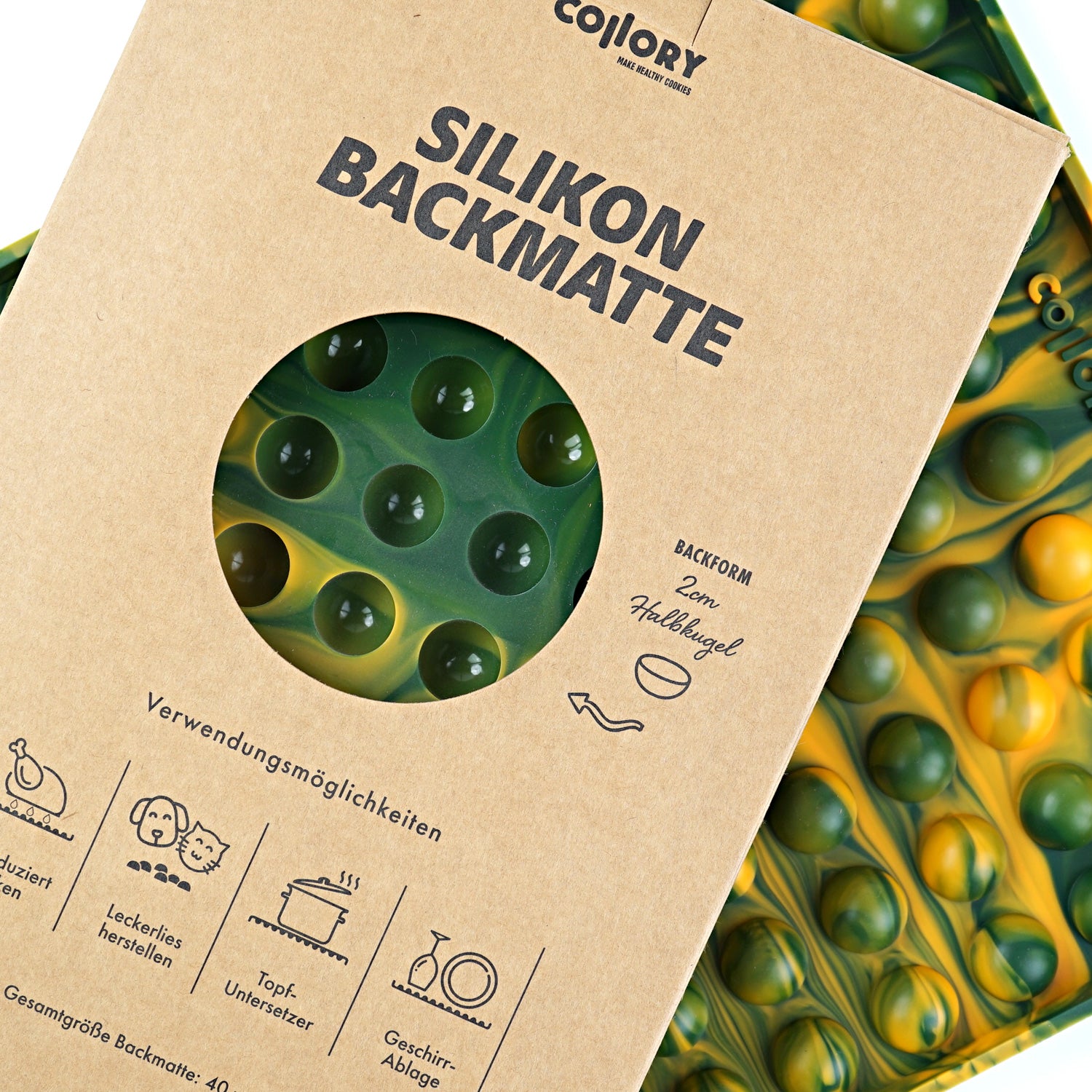 Collory Backmatten für Hundeleckerlis in Halbkugelform