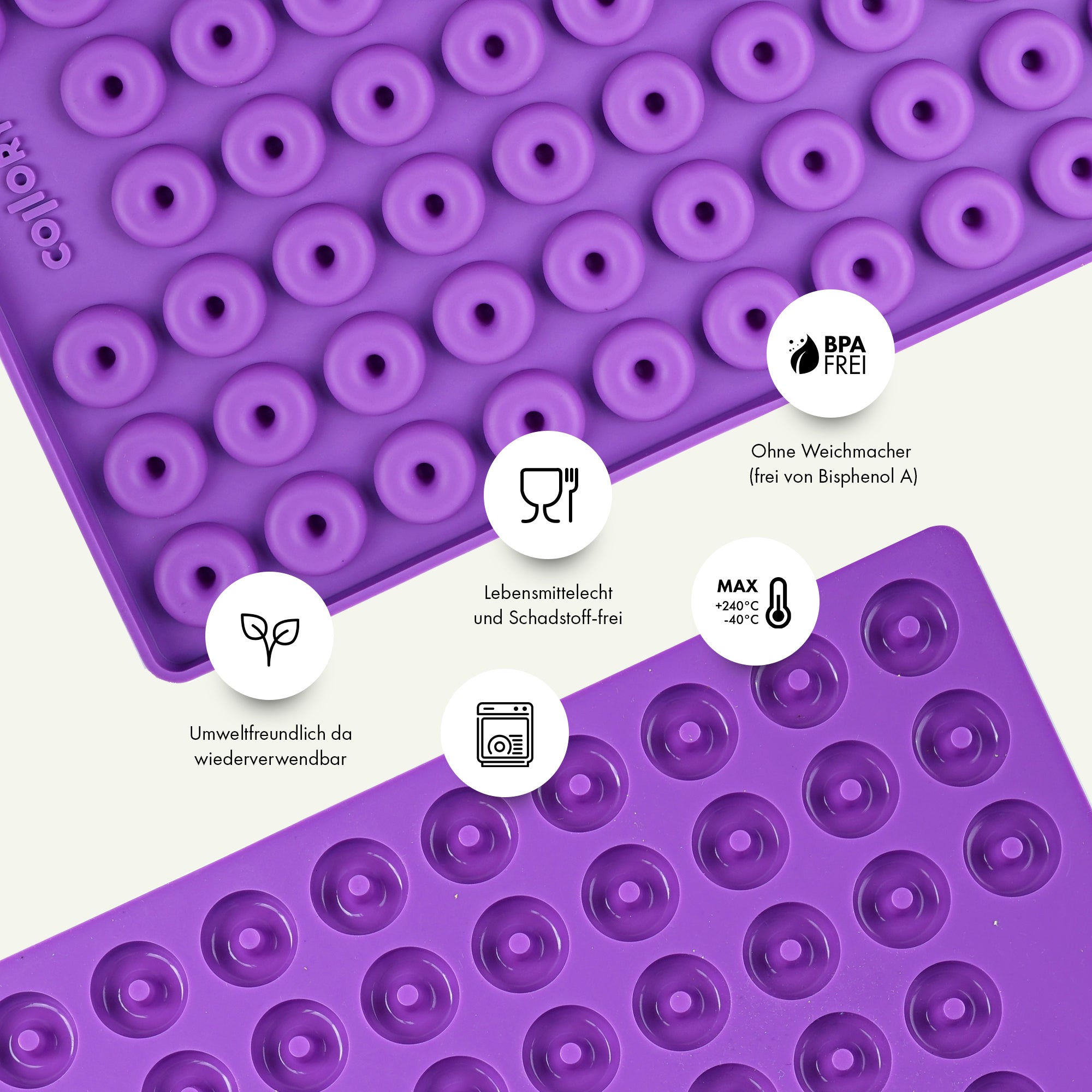 Collory Backmatten für Hundeleckerlis in Donatform