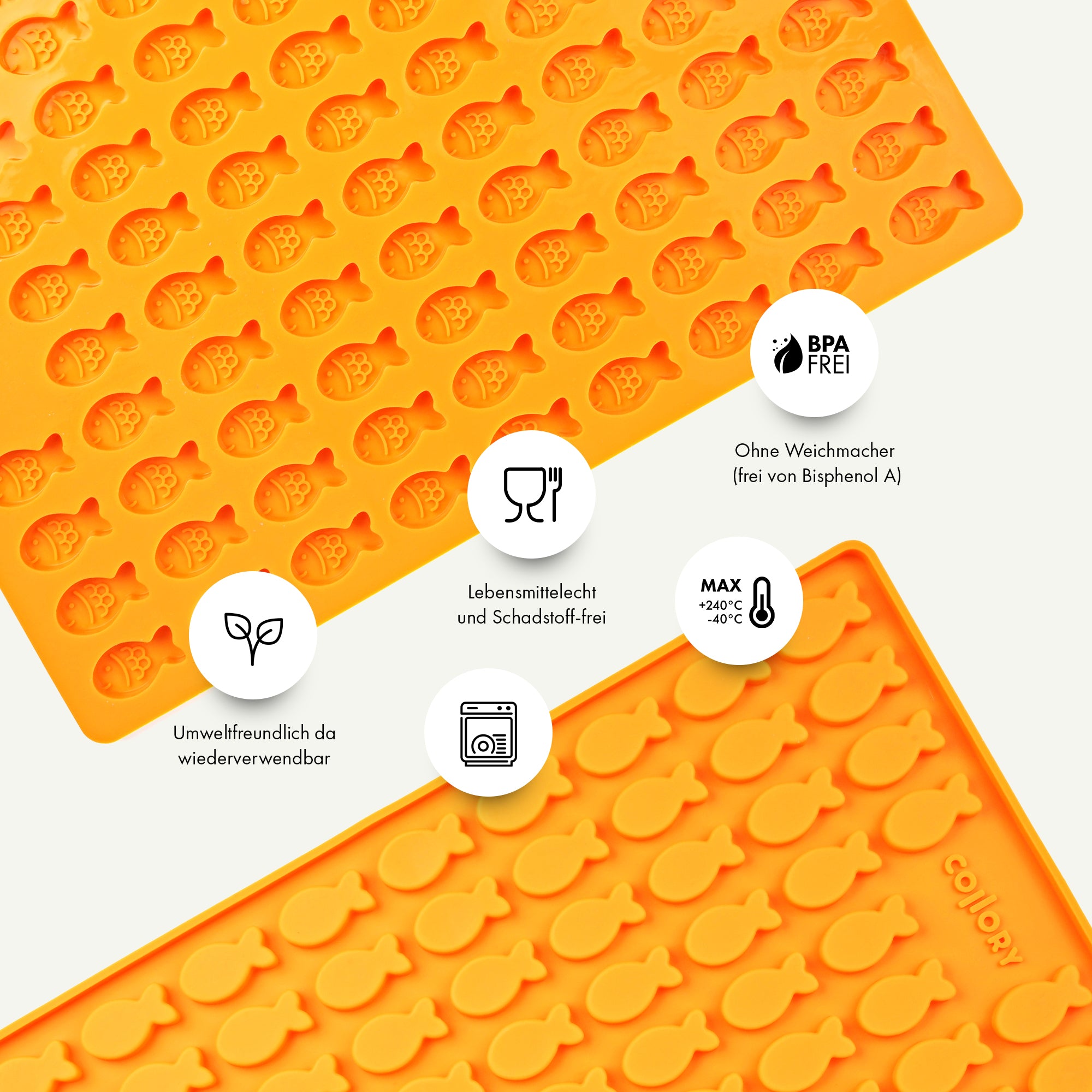 Collory Backmatten für Hundeleckerlis in Fischform