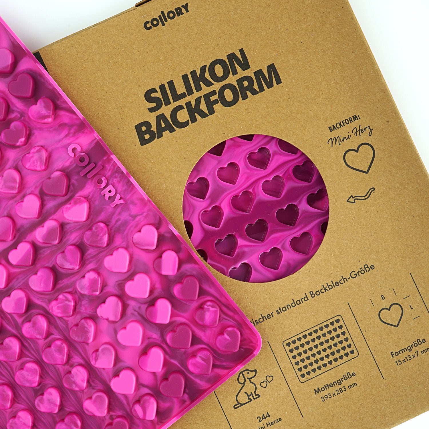 Collory Backmatten für Hundeleckerlis in Herzform