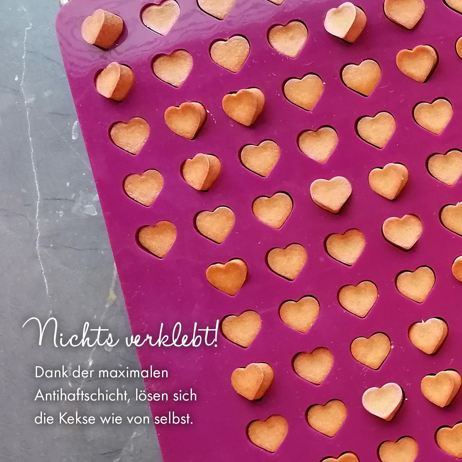 Collory Backmatten für Hundeleckerlis in Herzform